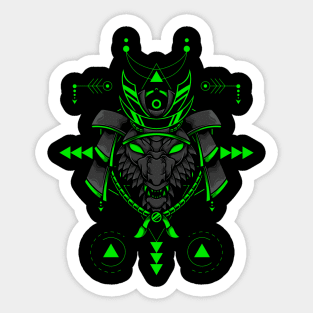 WOLF HEAD SAMURAI Sticker